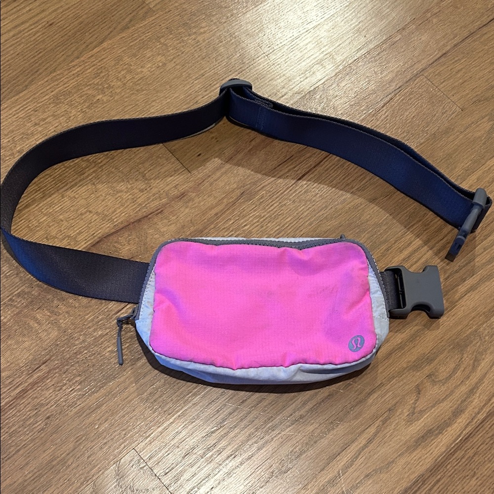 Lululemon Pink and Gray Belt Bag